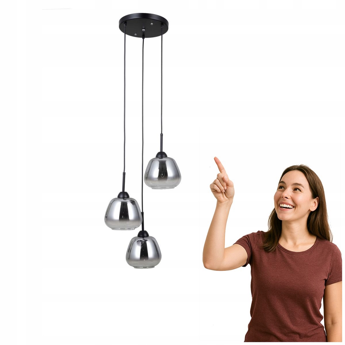 Závesná lampa Felis PND-40824-3-BK Italux