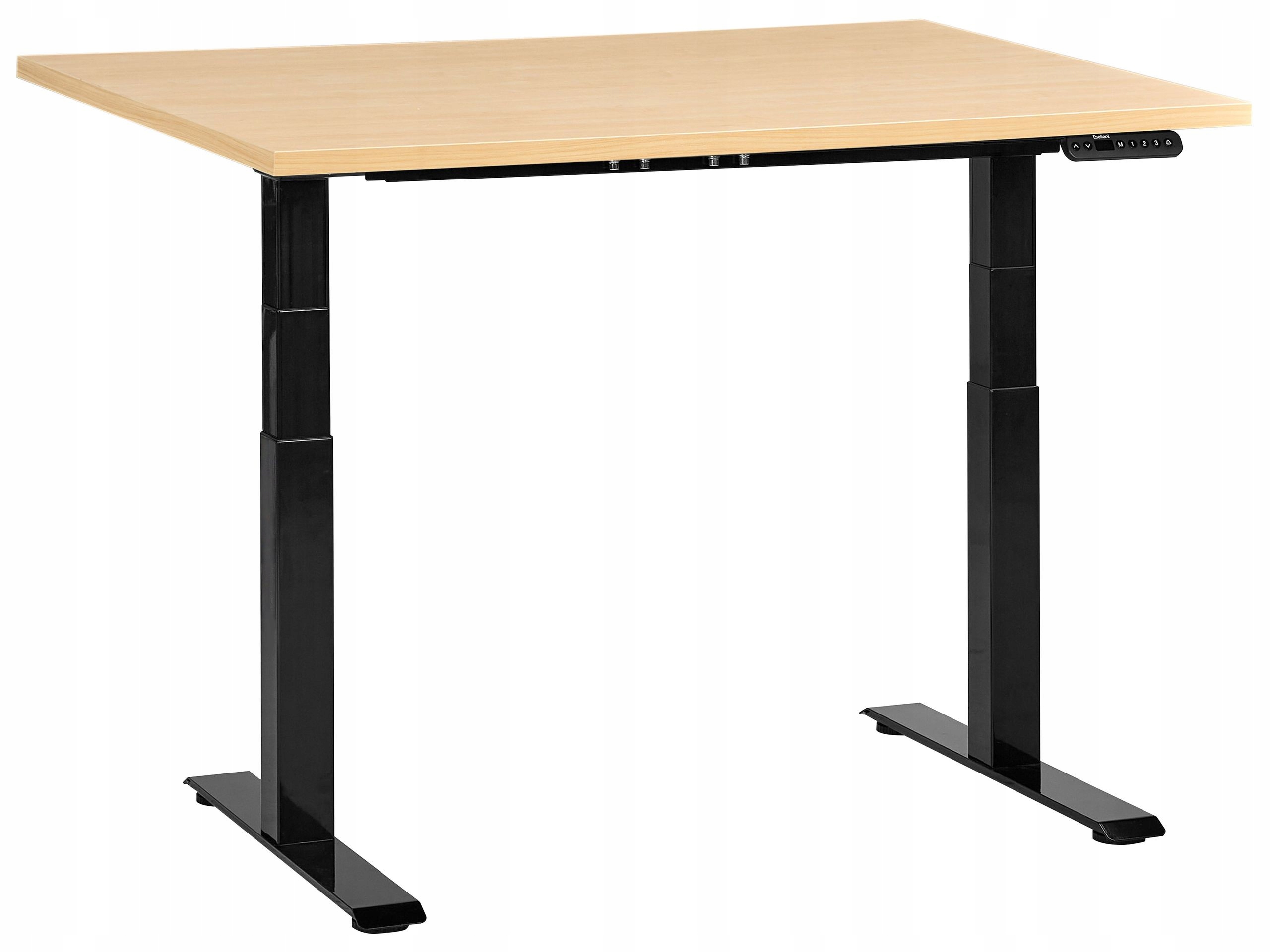 Biurko regulowane 120x60 jasnobrązowy blat