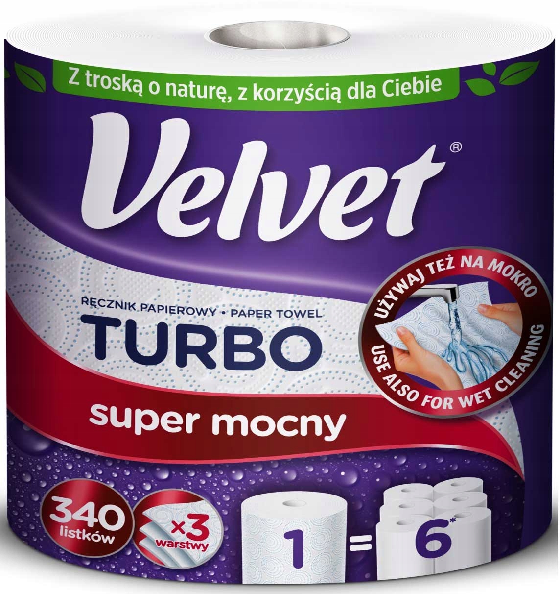 Velvet Turbo Ręcznik Papierowy 3-W Biały