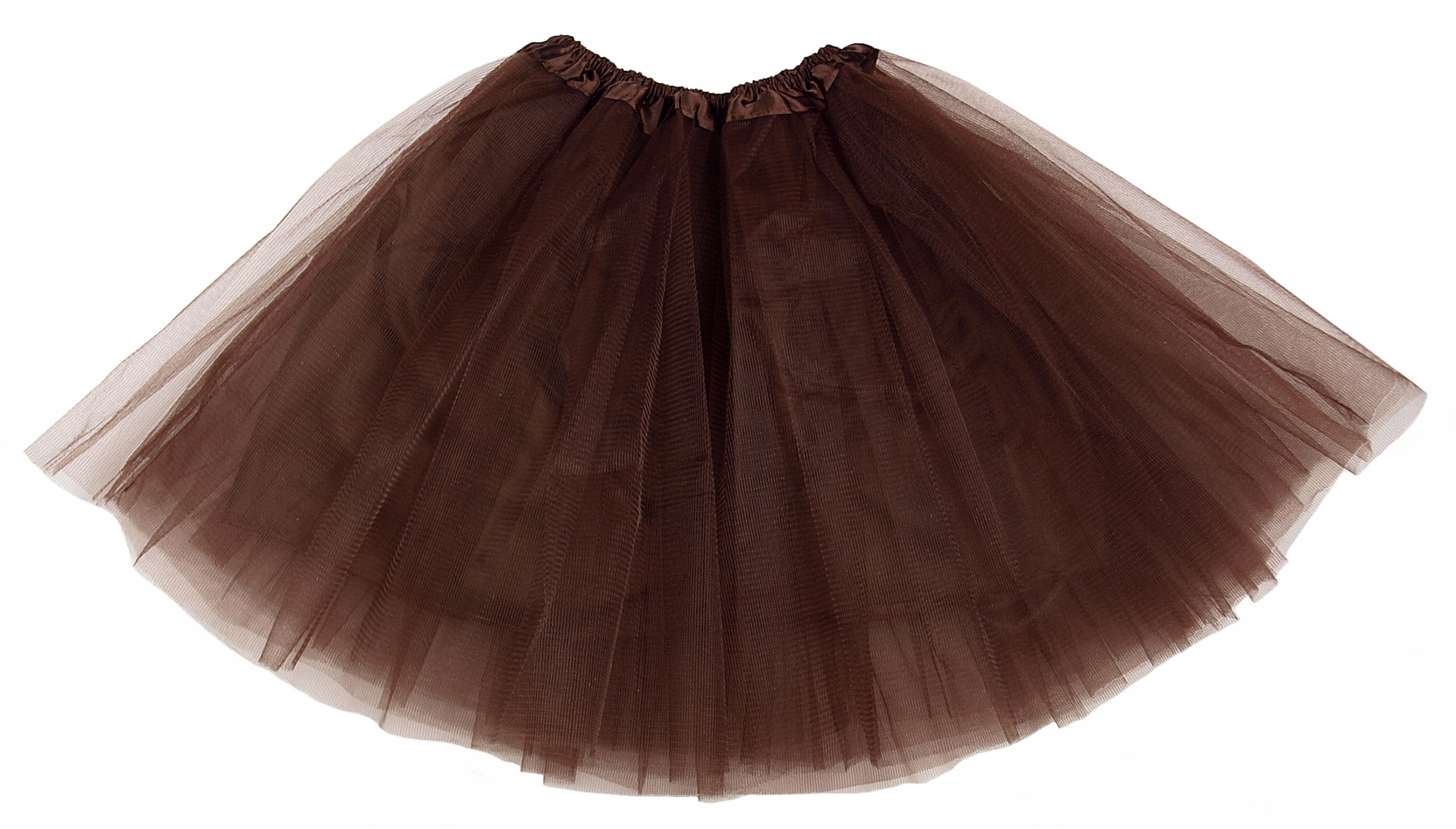 SPÓDNICZKA TIULOWA SPÓDNICA KOLORY 50cm BRĄZOWA