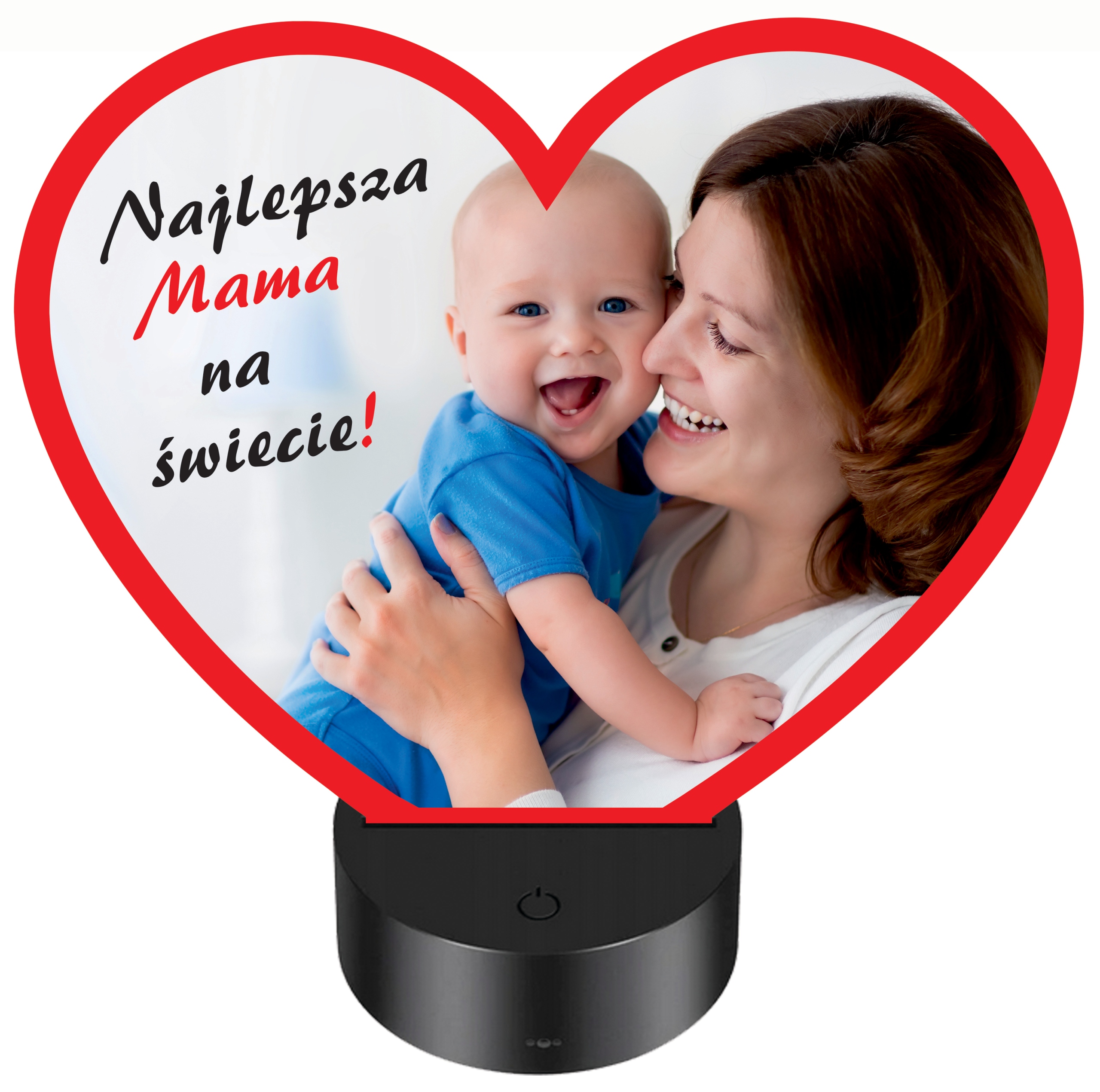 

na Dzień Matki Serce Led ze zdjęciem