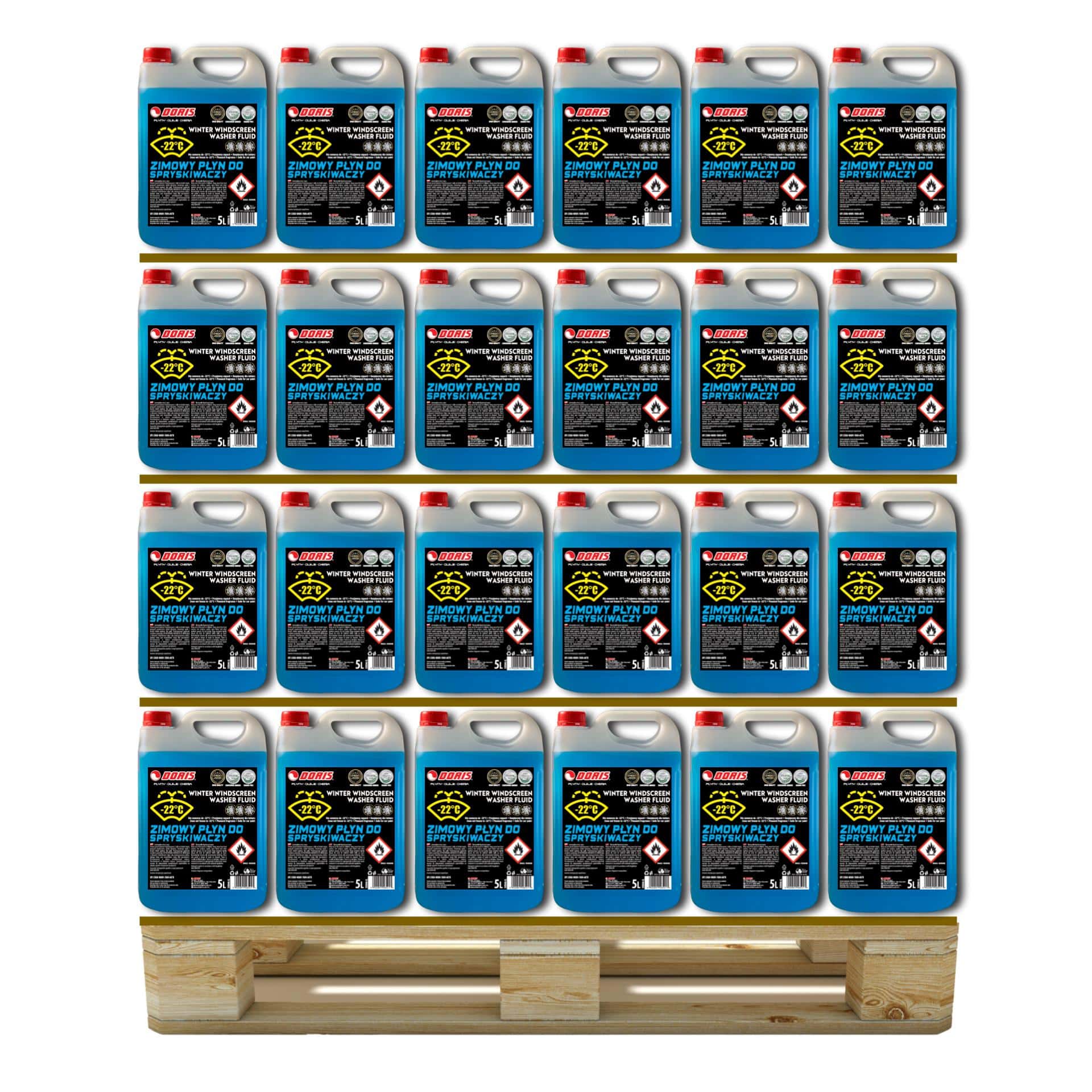 Zimní kapalina do ostřikovačů -22°C ethanol . 660L Paleta 132ks x 5L