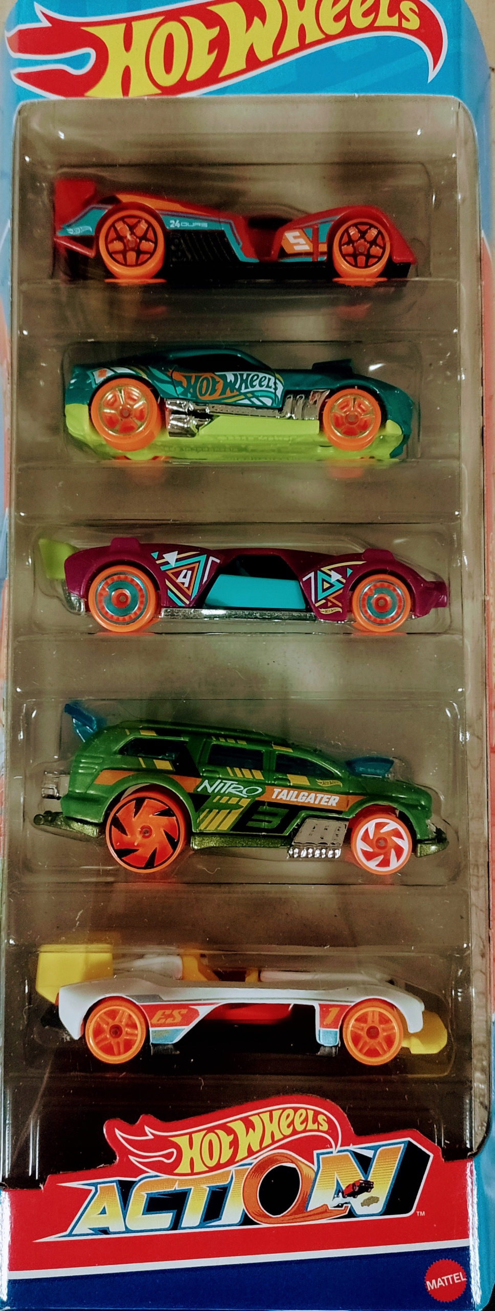 Samochodziki Mattel Hot Wheels Action HFV85 5 szt.