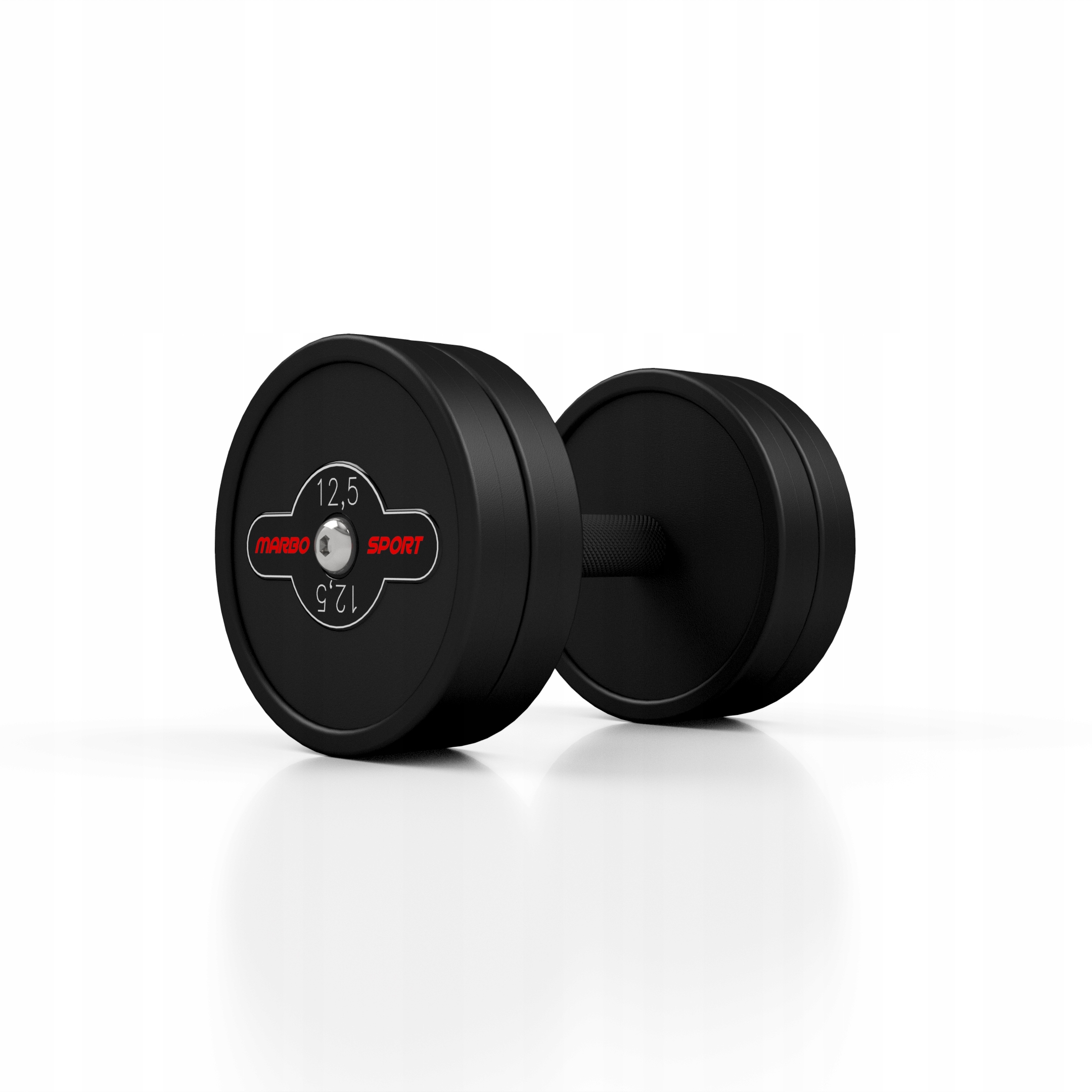 Hantla stalowa gumowana 12,5 kg czarny mat Marka Marbo-Sport