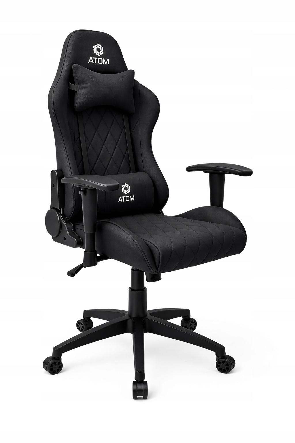 Fotel Gamingowy Atom Gp Pikowany Krzesło Gracza Kubełkowe Tkanina Obrotowe