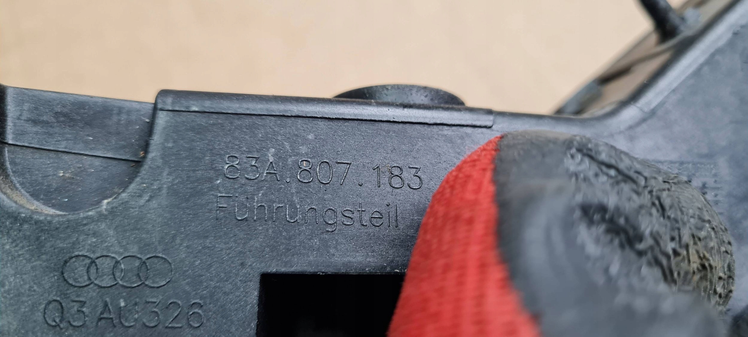 Q3 83A support bracket holder of a bumper left front 83A807183