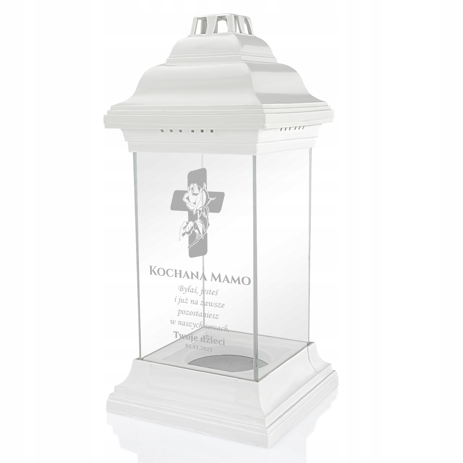 

Duży Znicz kapliczka szklana z Grawerem dla mamy