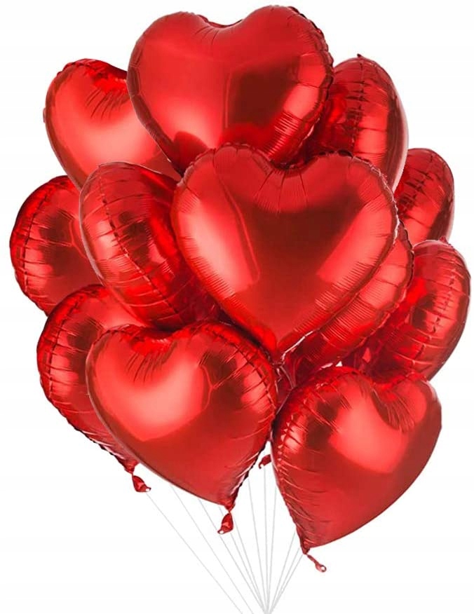 

Balony Serca Czerwone Walentynki 12 sztuk Na Hel