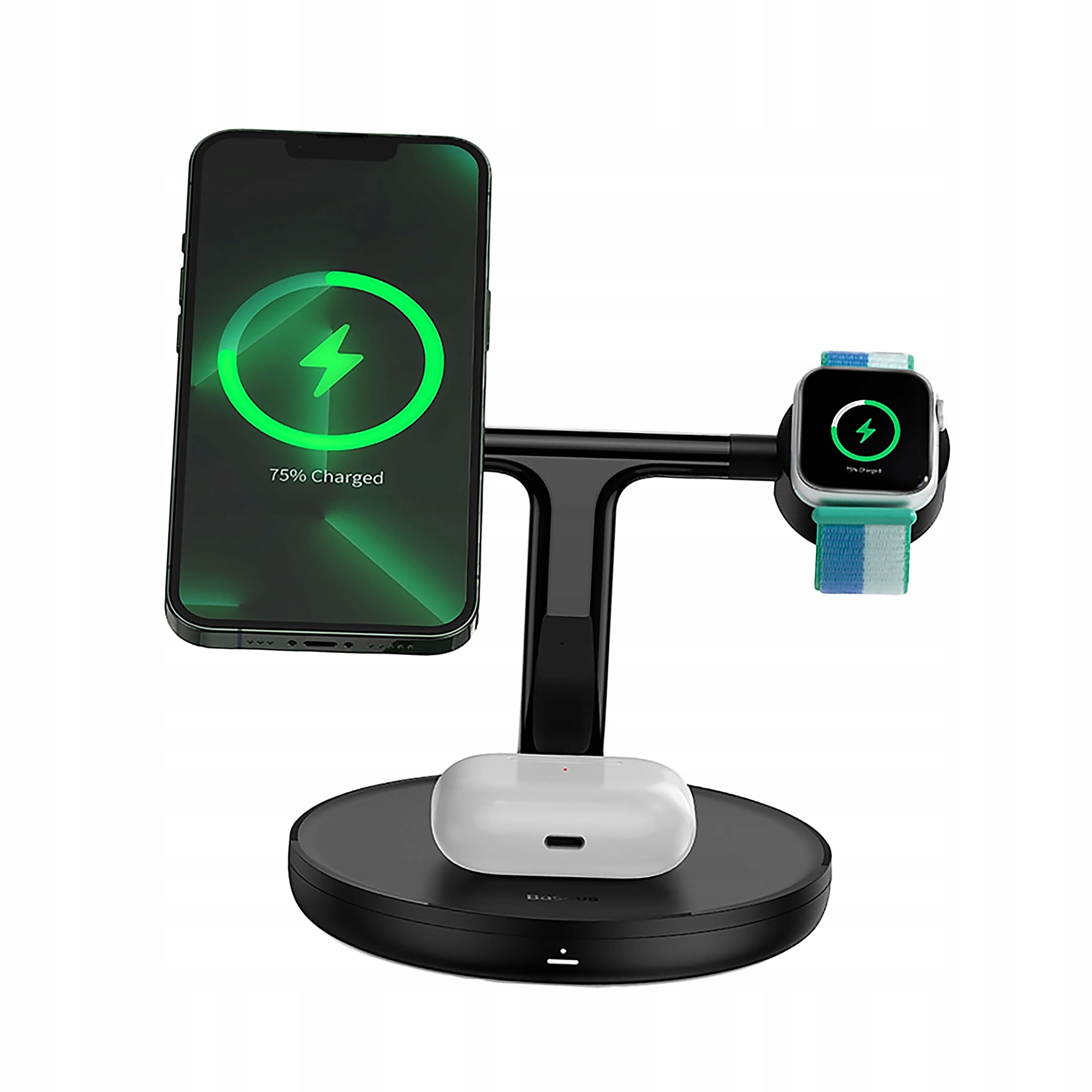 Baseus ładowarka indukcyjna MagSafe stojak do iPhone Apple Watch AirPods
