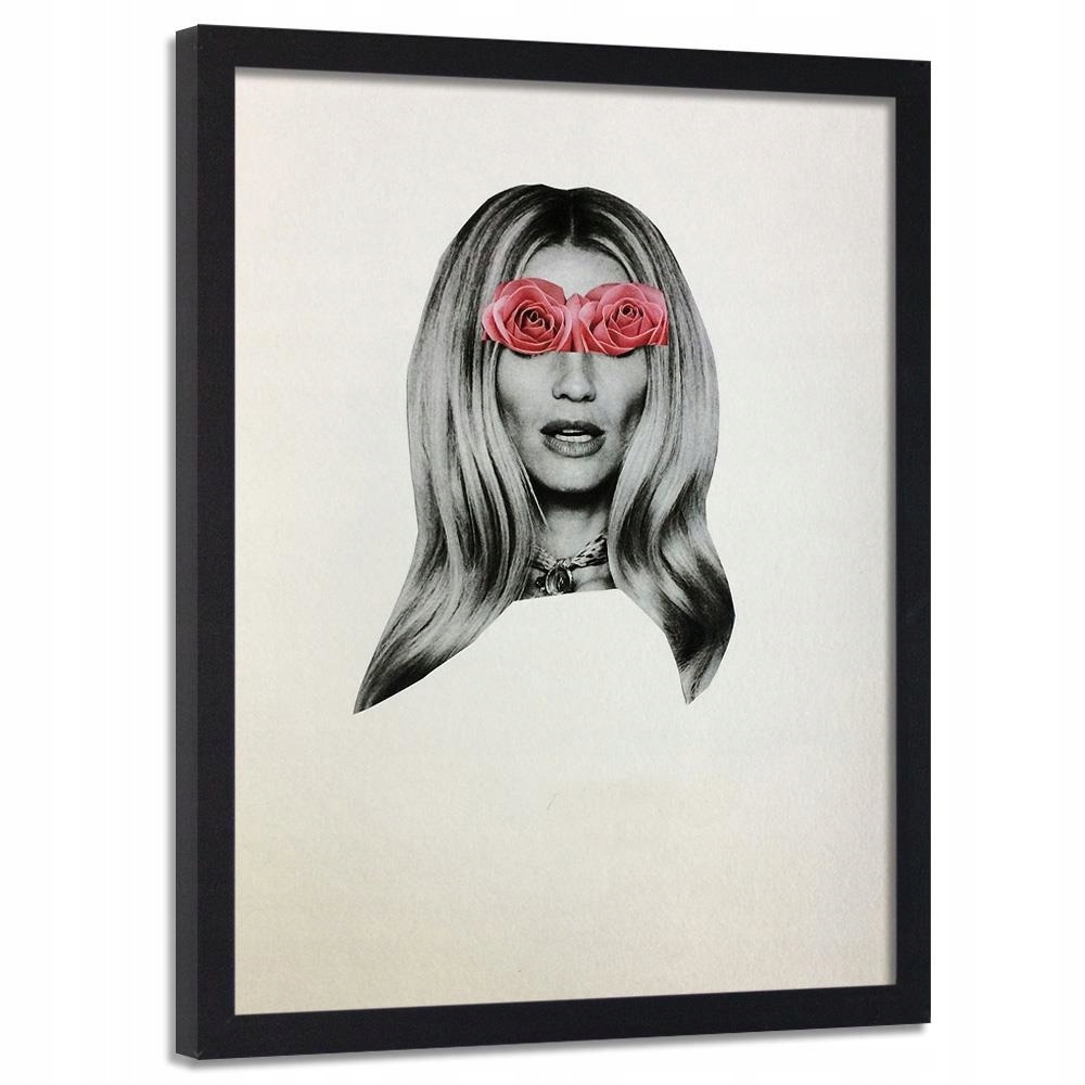 

Plakat W Ramie Nowoczesny Różane Oczy Róż 70x100