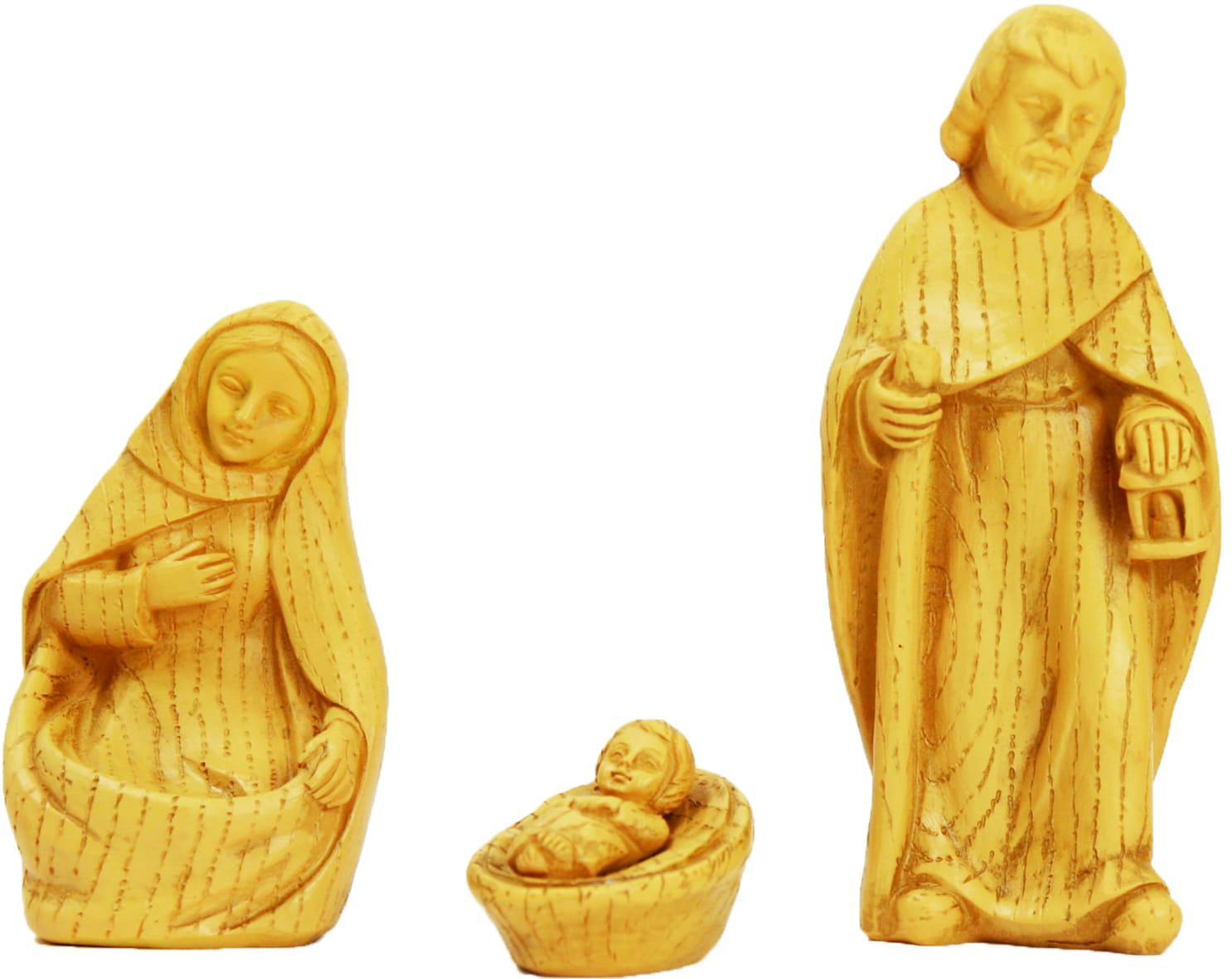 Svatá rodina Moderní dřevěný vzhled – výška 15 cm