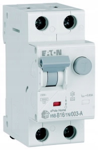 Eaton 195133 HNB-B16/1N/003-A Wyłącznik kombinowany 6kA typ A 2P 16A B 0,03