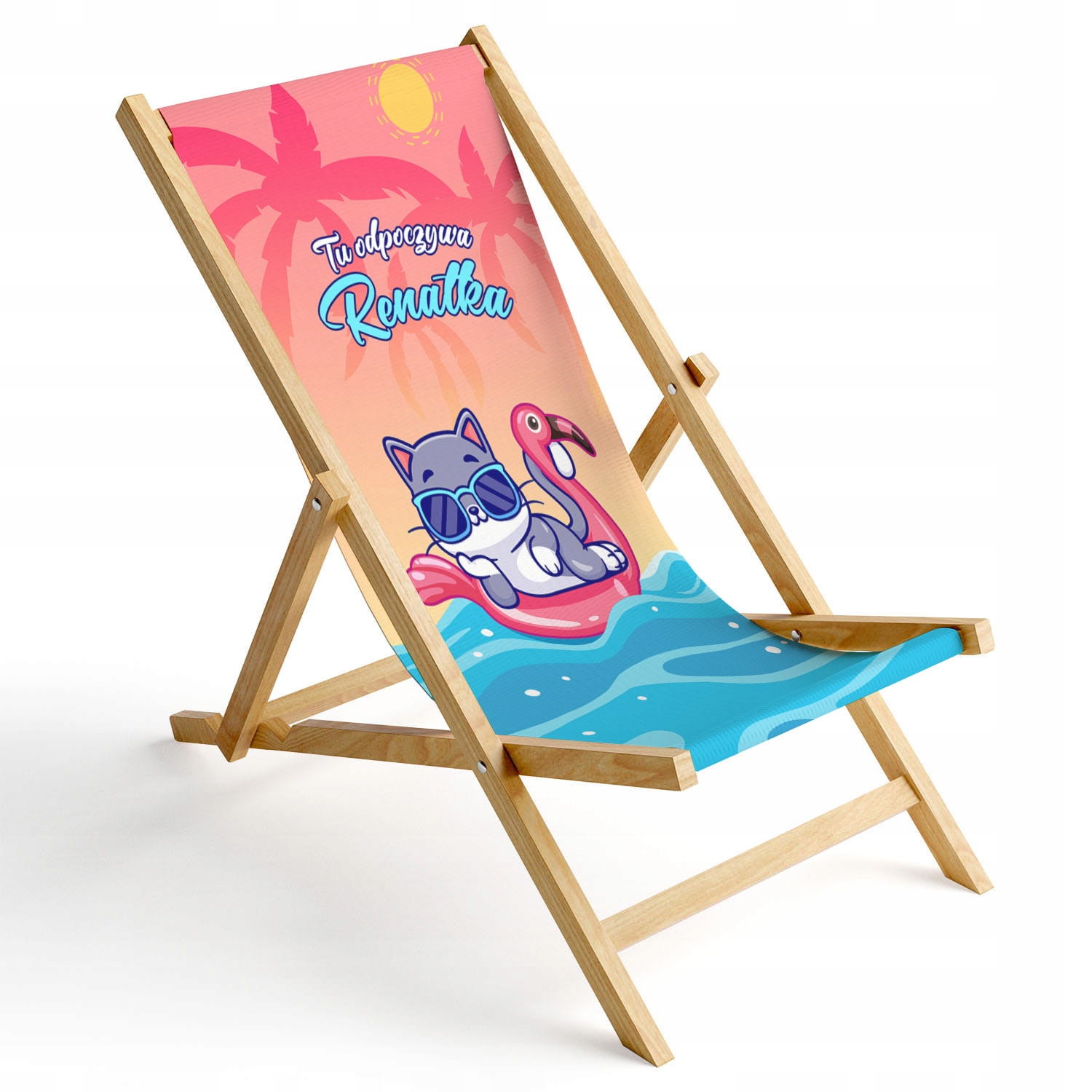 

Leżak Drewniany Dziecięcy Plażowy Z Regulacją