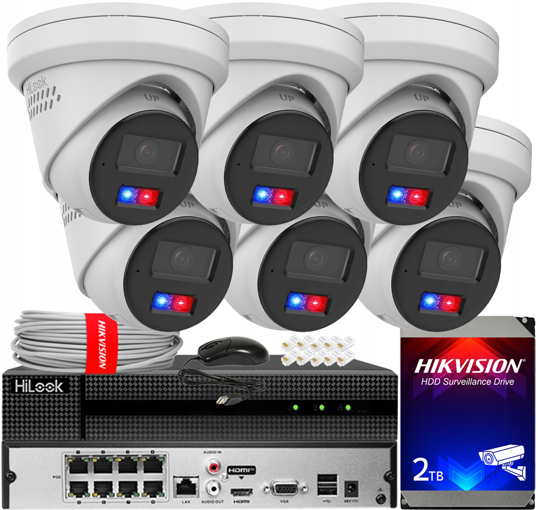 Ip monitorování 6 kamer IPC-T280HAP-LUF/SL 8MPx Live Guard záznamník 8ch