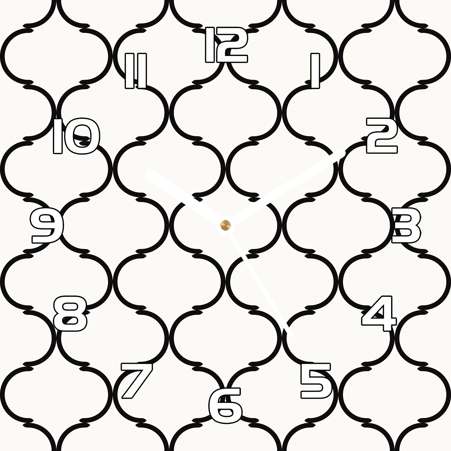 

Zegar na szkle Marokański geometryczny wzór 30x30