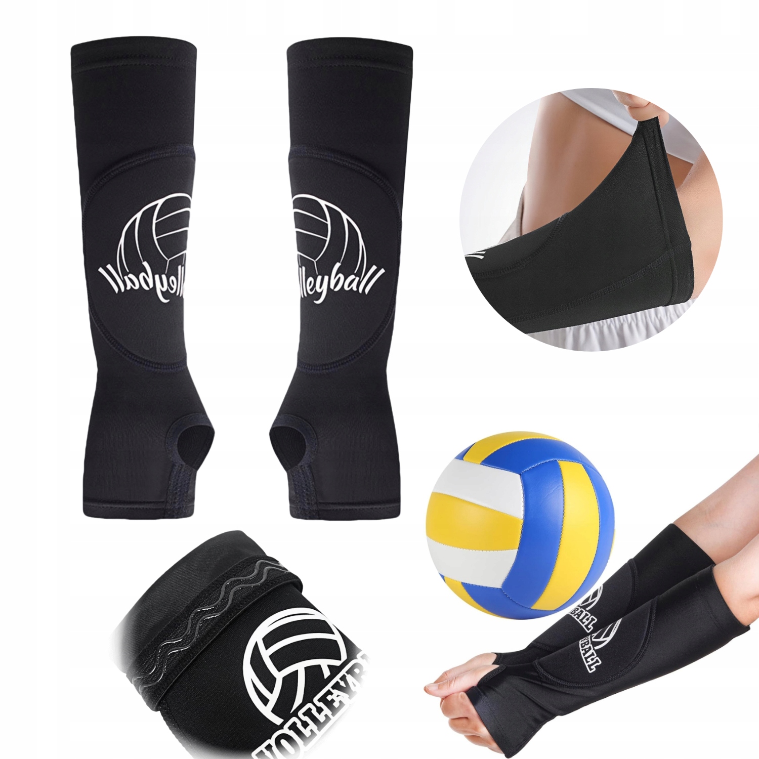 Profesjonalne Rękawki Siatkarskie Przeciwurażowe-ochrona Ramion S 20-26CM