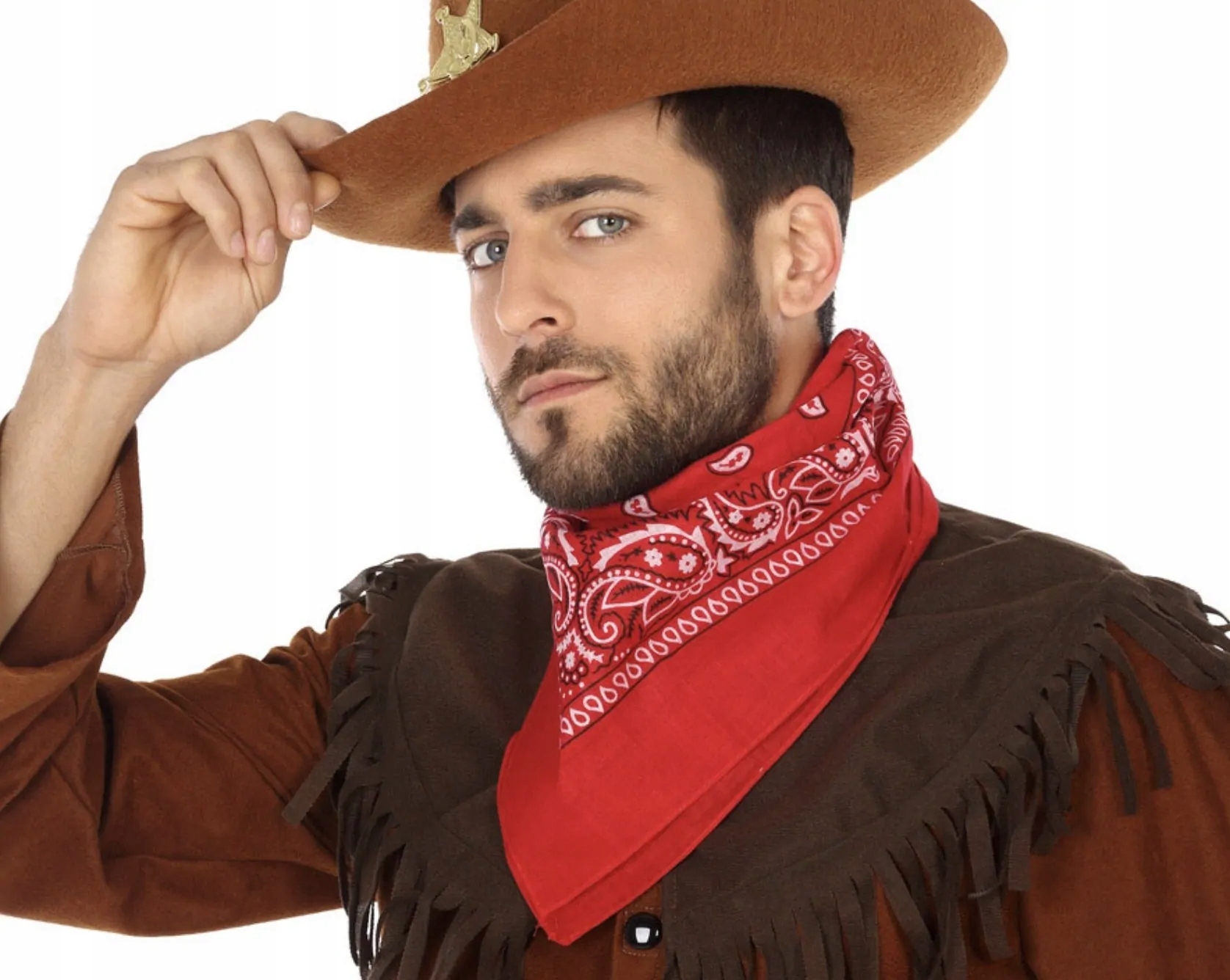 CHUSTA KOWBOJA BANDAMA CZERWONA BAWEŁNA STRÓJ WESTERN Marka inny