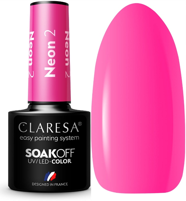 CLARESA LAKIER HYBRYDOWY RÓŻOWY NEON 2