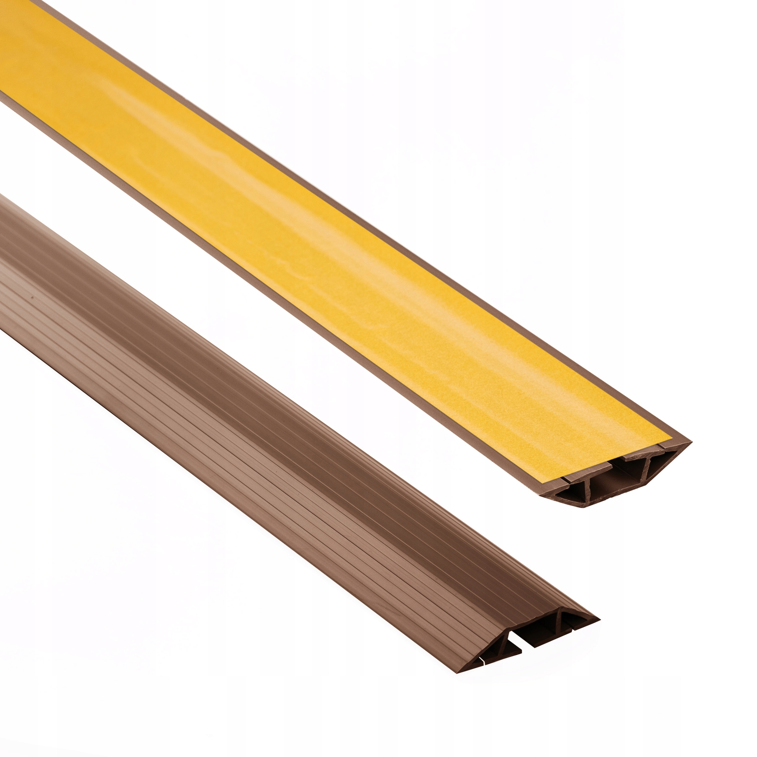 Kabelová lišta, maskovací páska PVC-trapézová, samolepicí, hnědá, 2 m, 80 mm