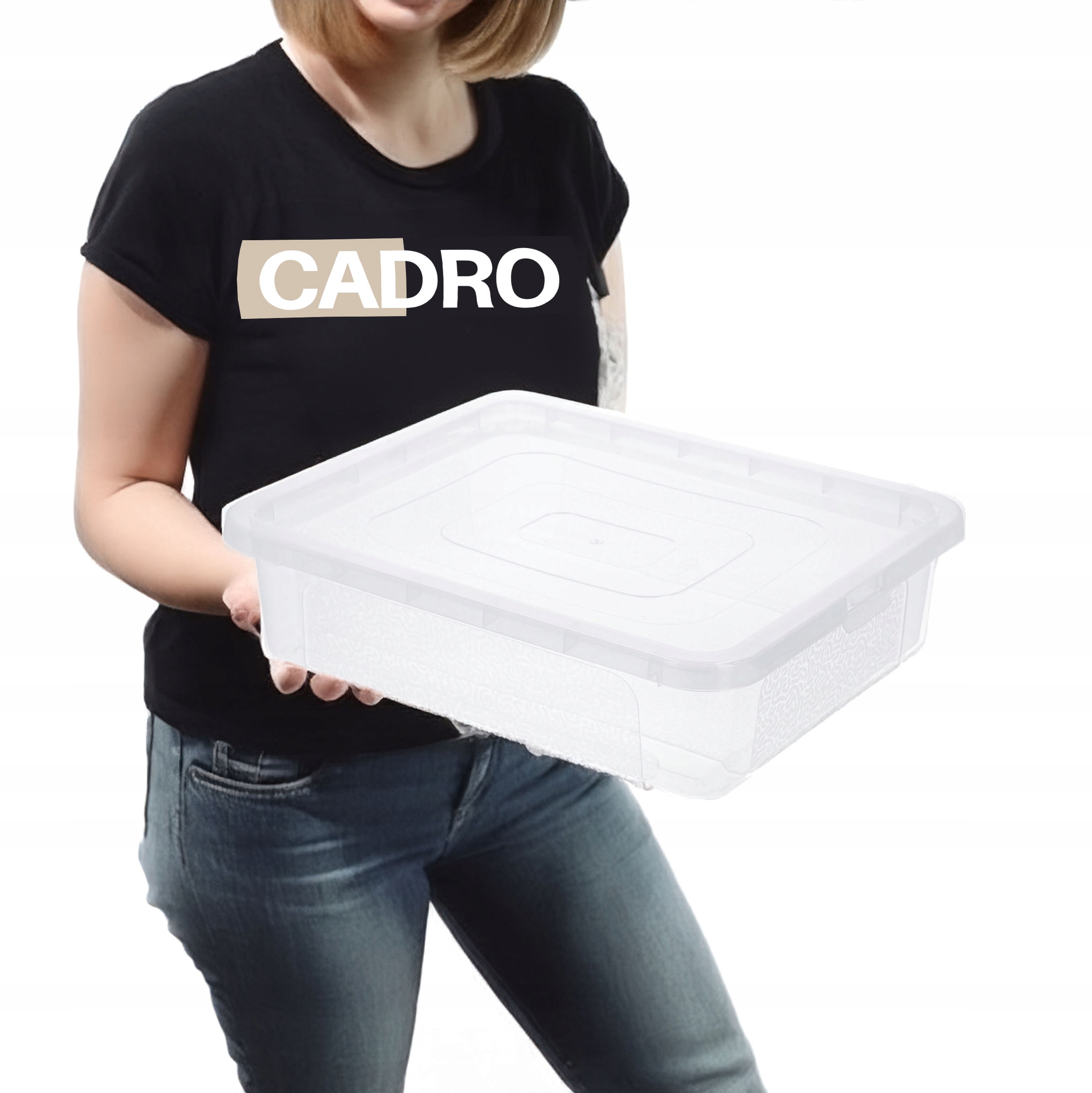 Pudełko box pojemnik plastikowy zamykany pudło 10l przezroczysty organizer Pojemność 10.1 l