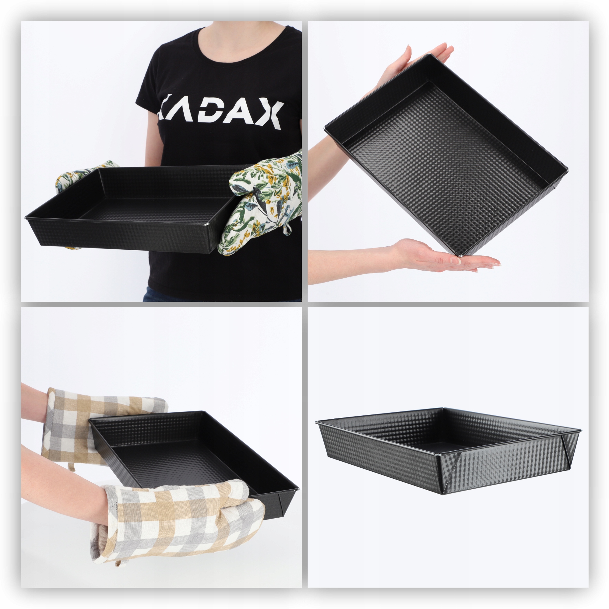 BLACHA FORMA DO PIECZENIA CIASTA NIEPRZYWIERALNA PROSTOKĄTNA 36x25x6 Długość 36 cm