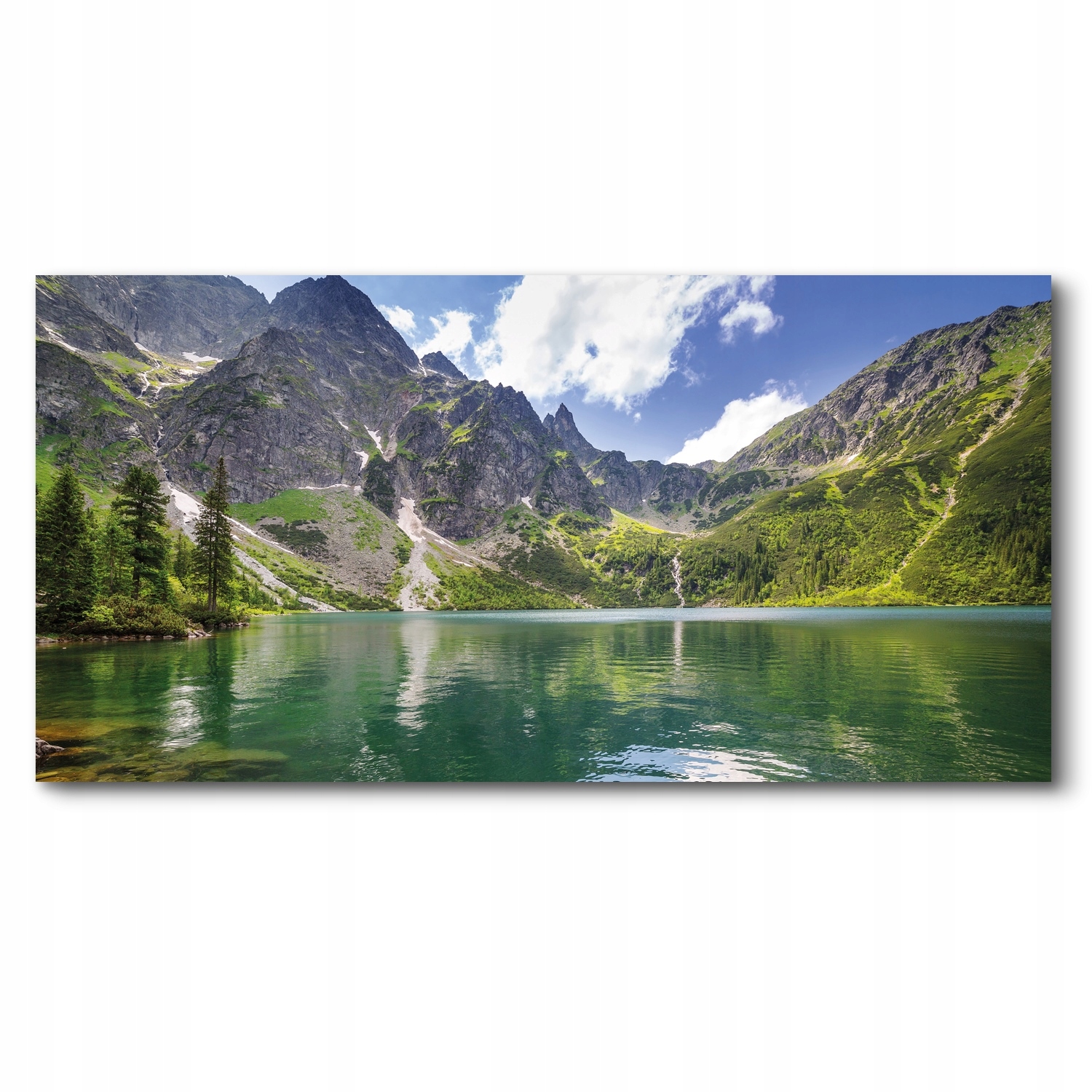 Morské hory Oko rybník 140x70 Fotoobraz na plátne