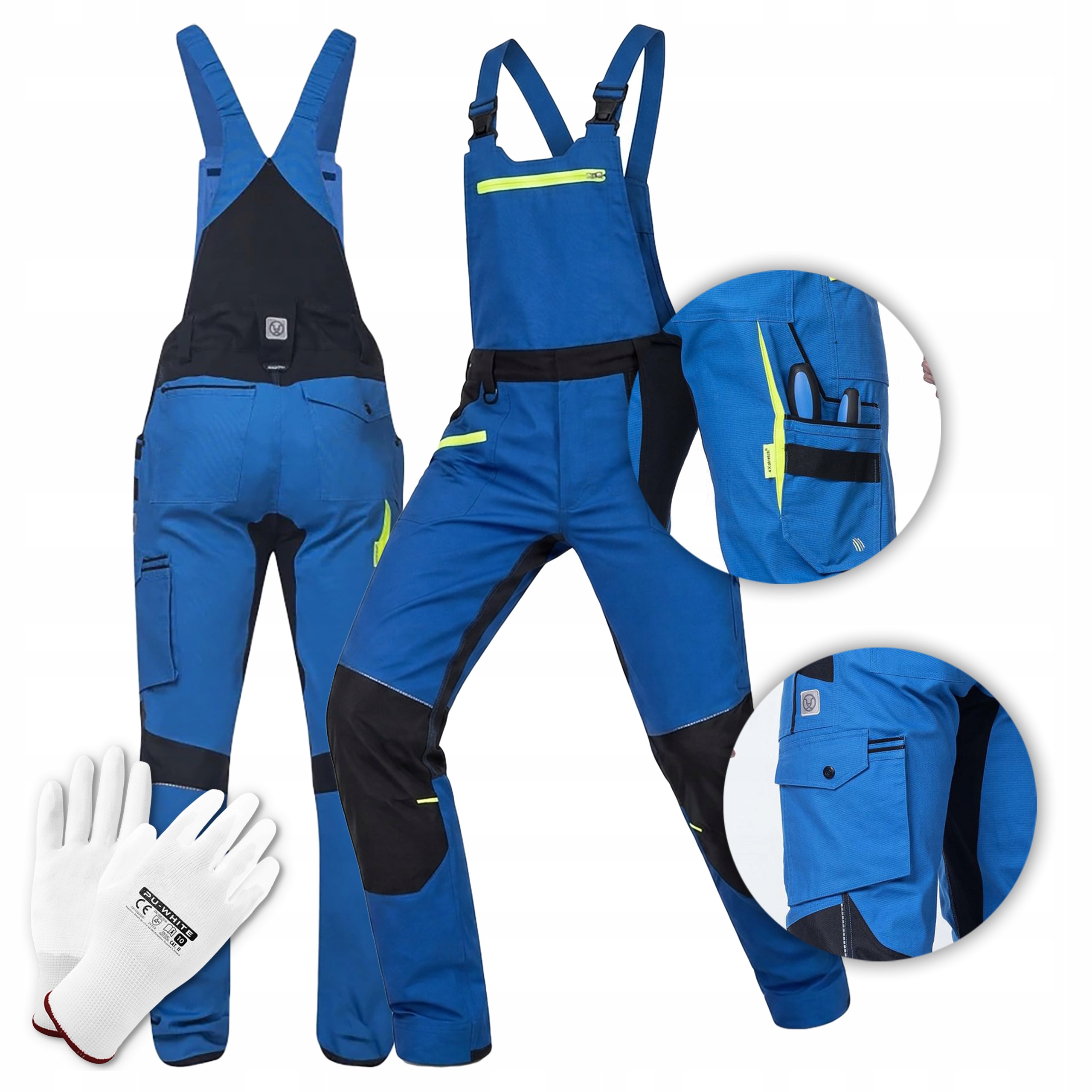 Pánské pracovní kalhoty Strečové modré kalhoty Bozp Ardon 4Xstretch 58