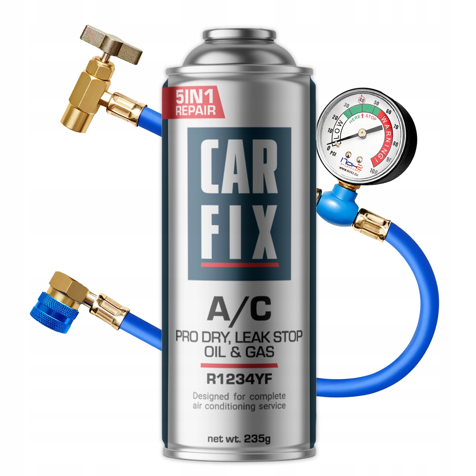 Carfix 5v1 Plyn Do Klimatizace R1234YF Faktor Kabel R1234YF
