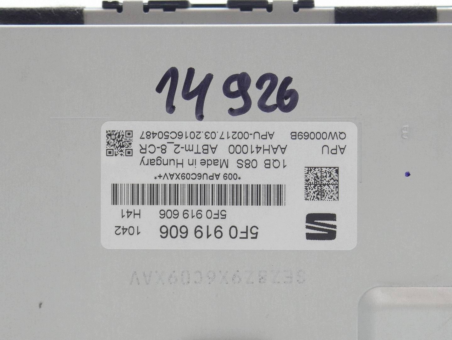 EKRAN MONITOR display LCD MMI NAVI navigation devices SEAT LEON III 5F 5F0919606