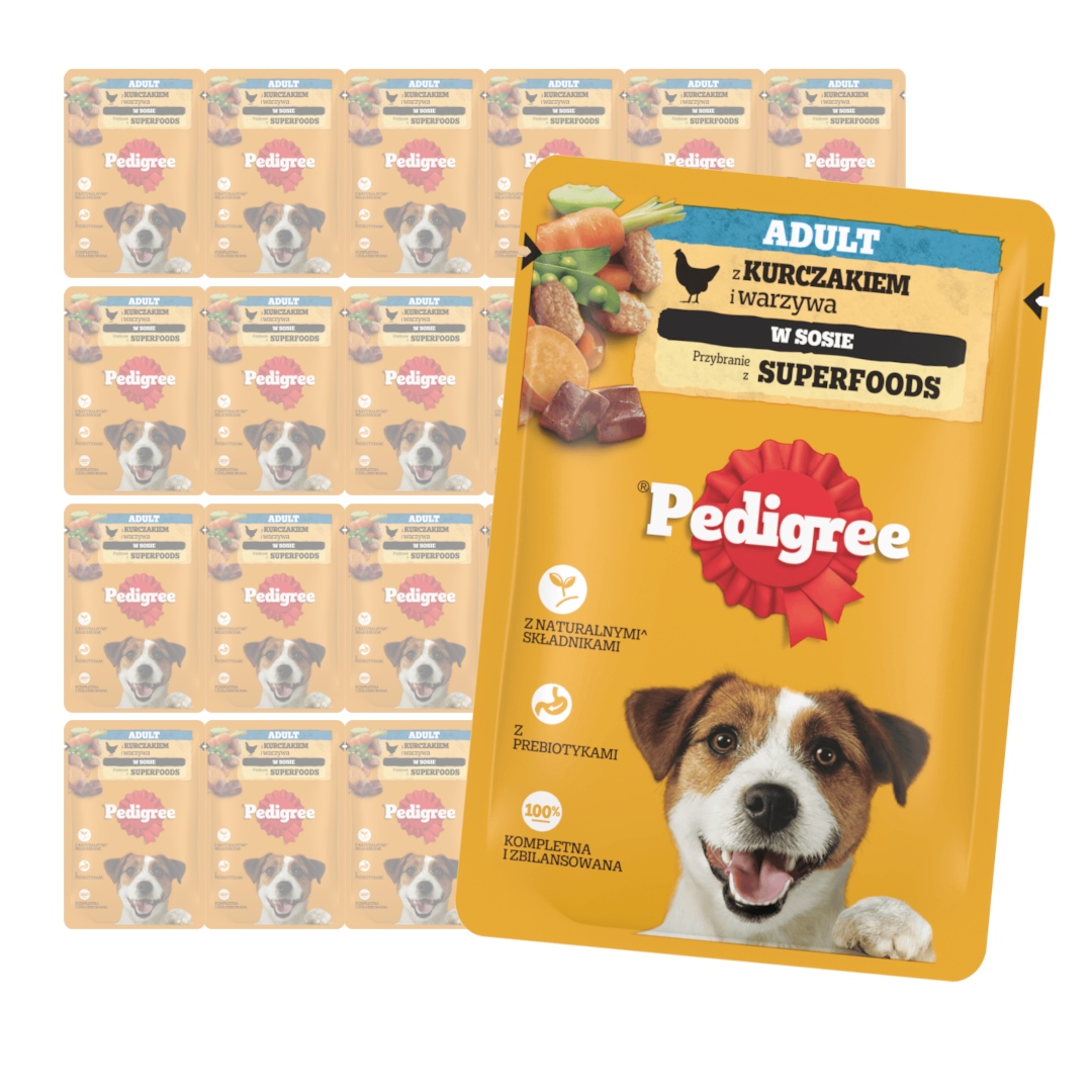 Pedigree Adult 24x100g Vlhké Krmivo pro psy s kuřecím masem a omáčkou