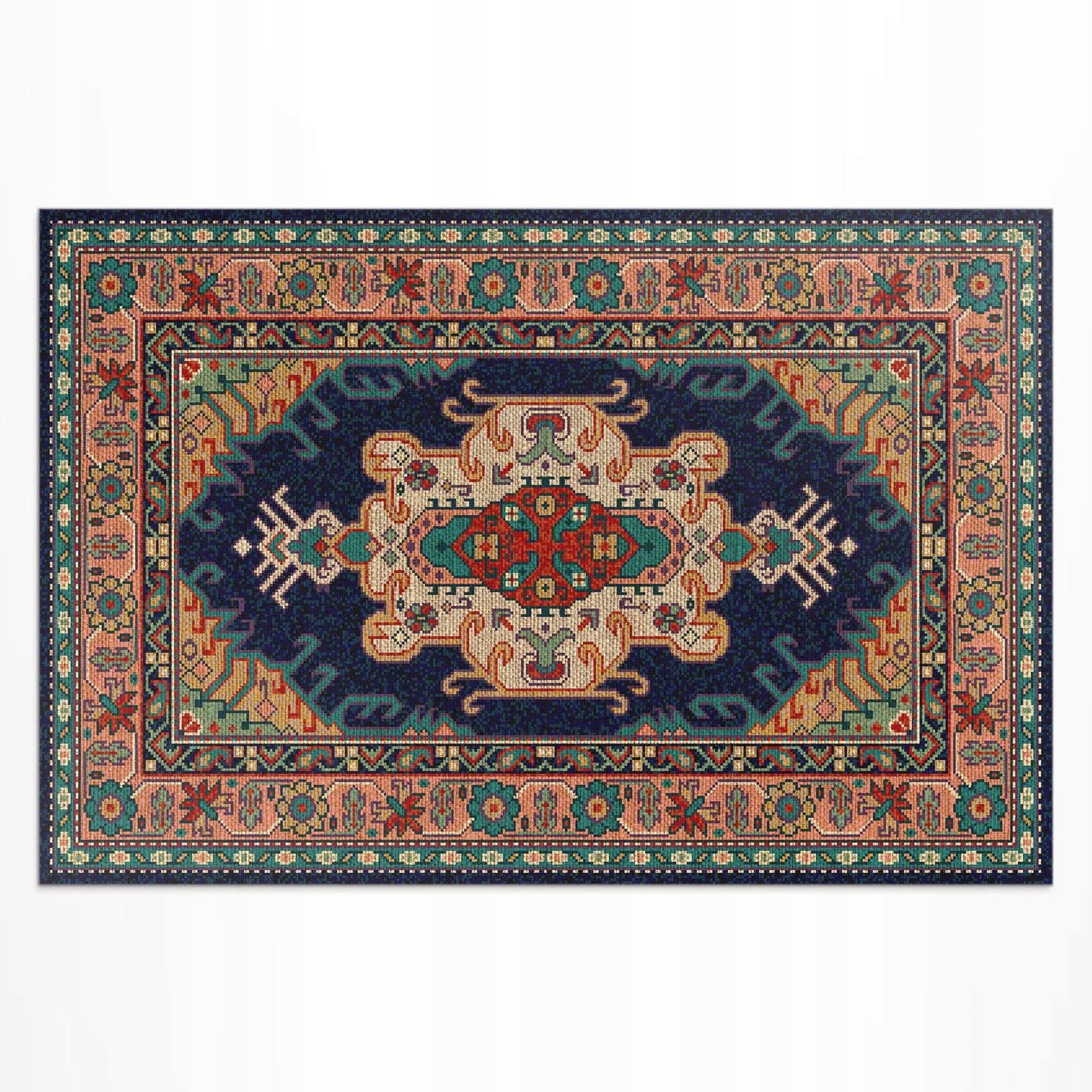 Koberec do zahrady Na Terasu Orientální ornament v perském stylu 90x60 cm