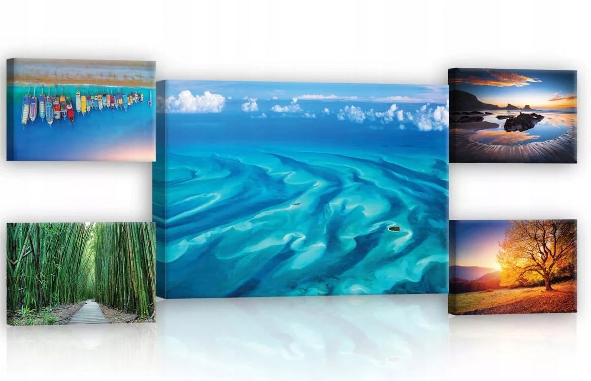 Obraz Na Plátně Canvas Krajina Listy 5 El.