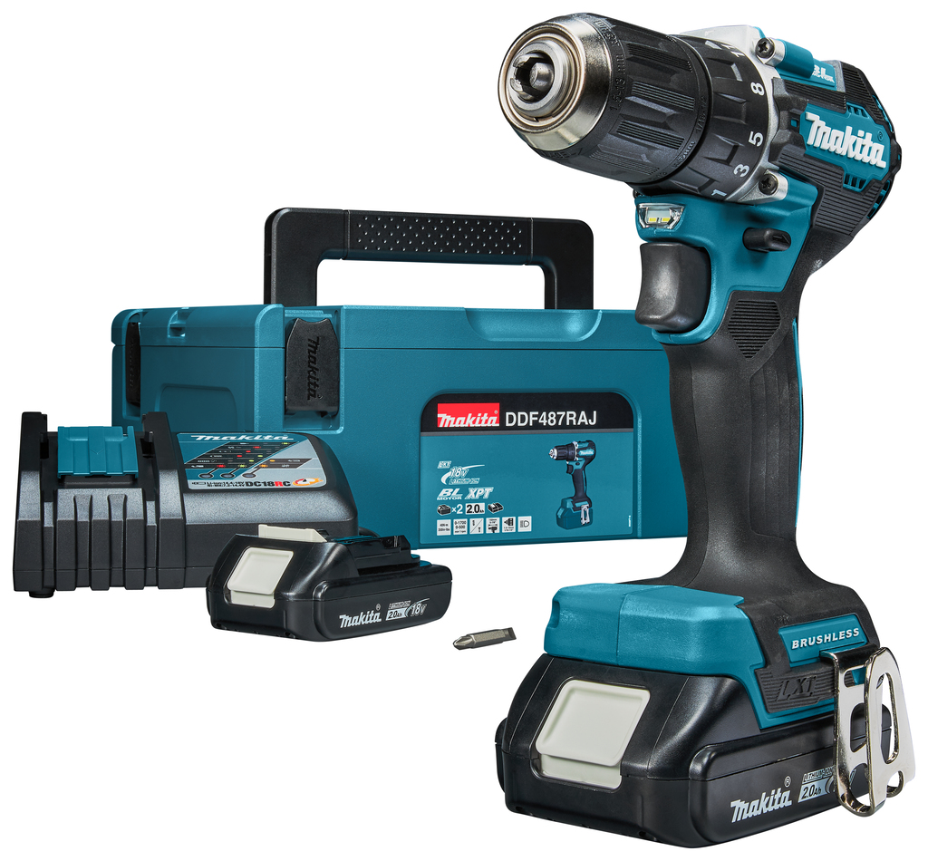 Makita DDF487RAJ Wiertarko Wkrętarka Aku 18V 40Nm 2 Biegi Bezszczotkowa
