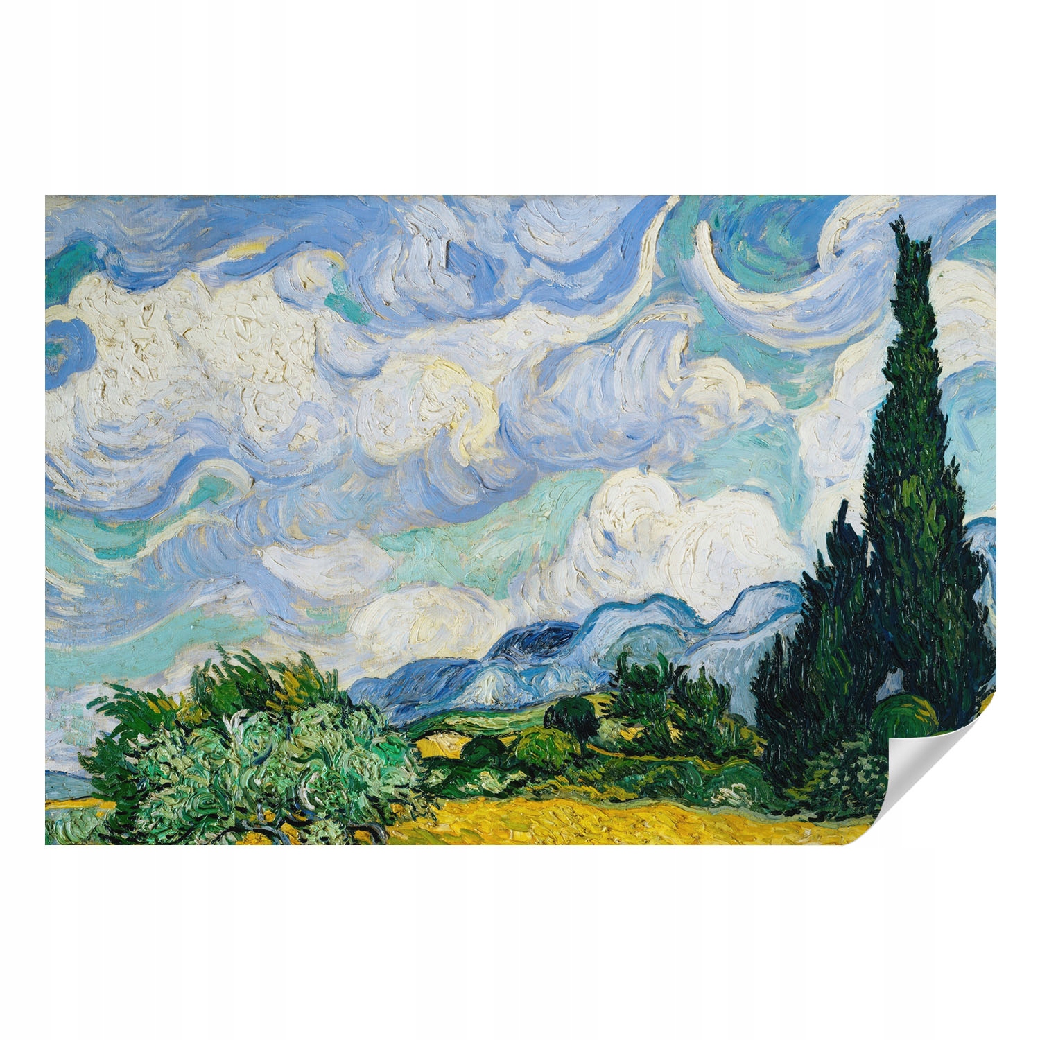 Tapeta Samolepicí nástěnná Dýha 3D efekt Expresivní mraky 152 x 104 cm