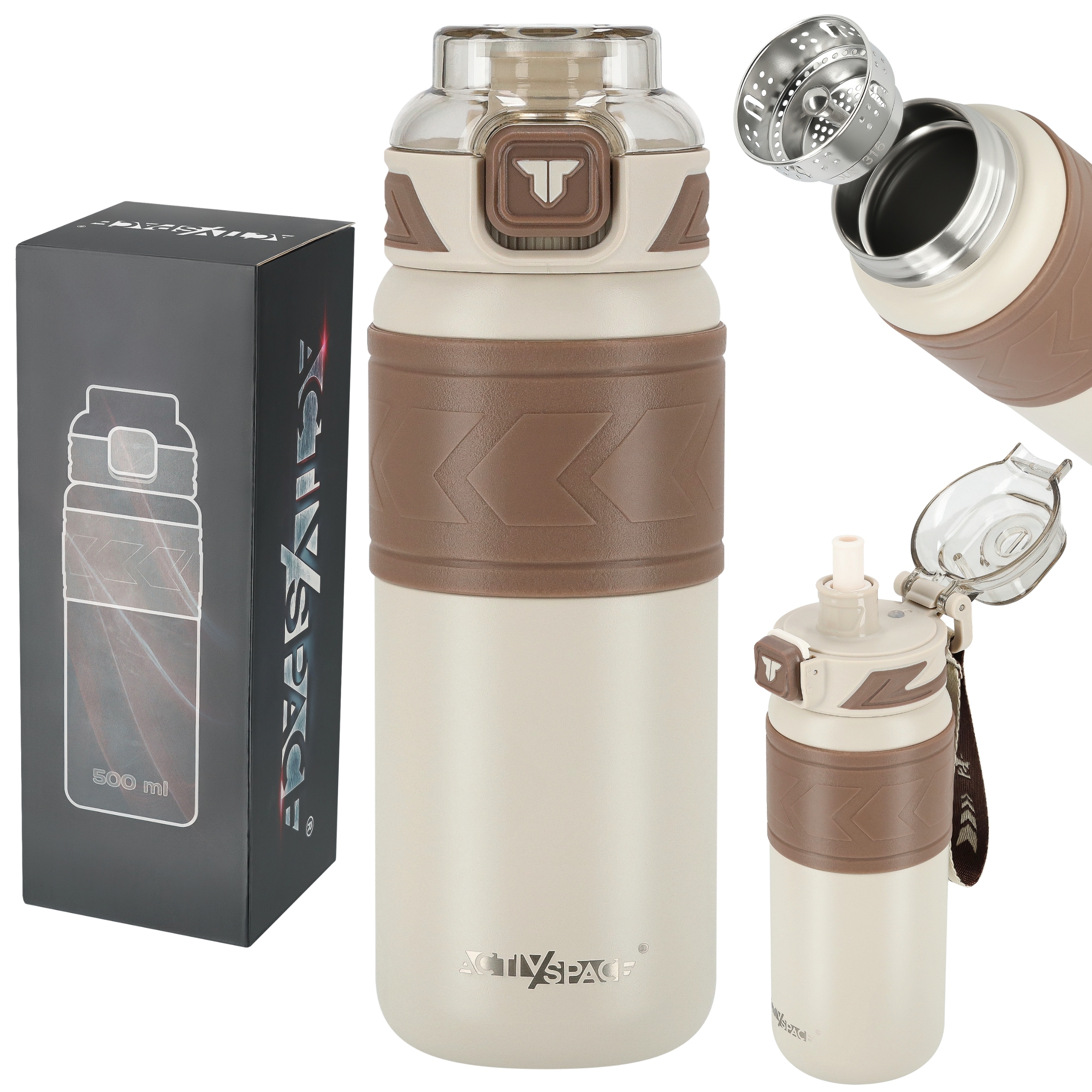 Termohrnek Na Kávu Čaj Do Auta Vzduchotěsný Protiskluzový 500 ml