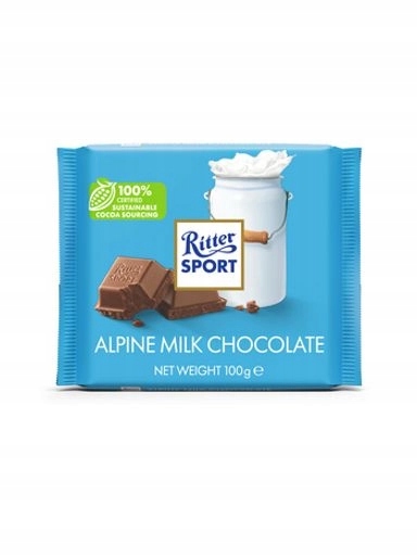5 x Ritter Sport čokoláda mléčná alpská 100 g