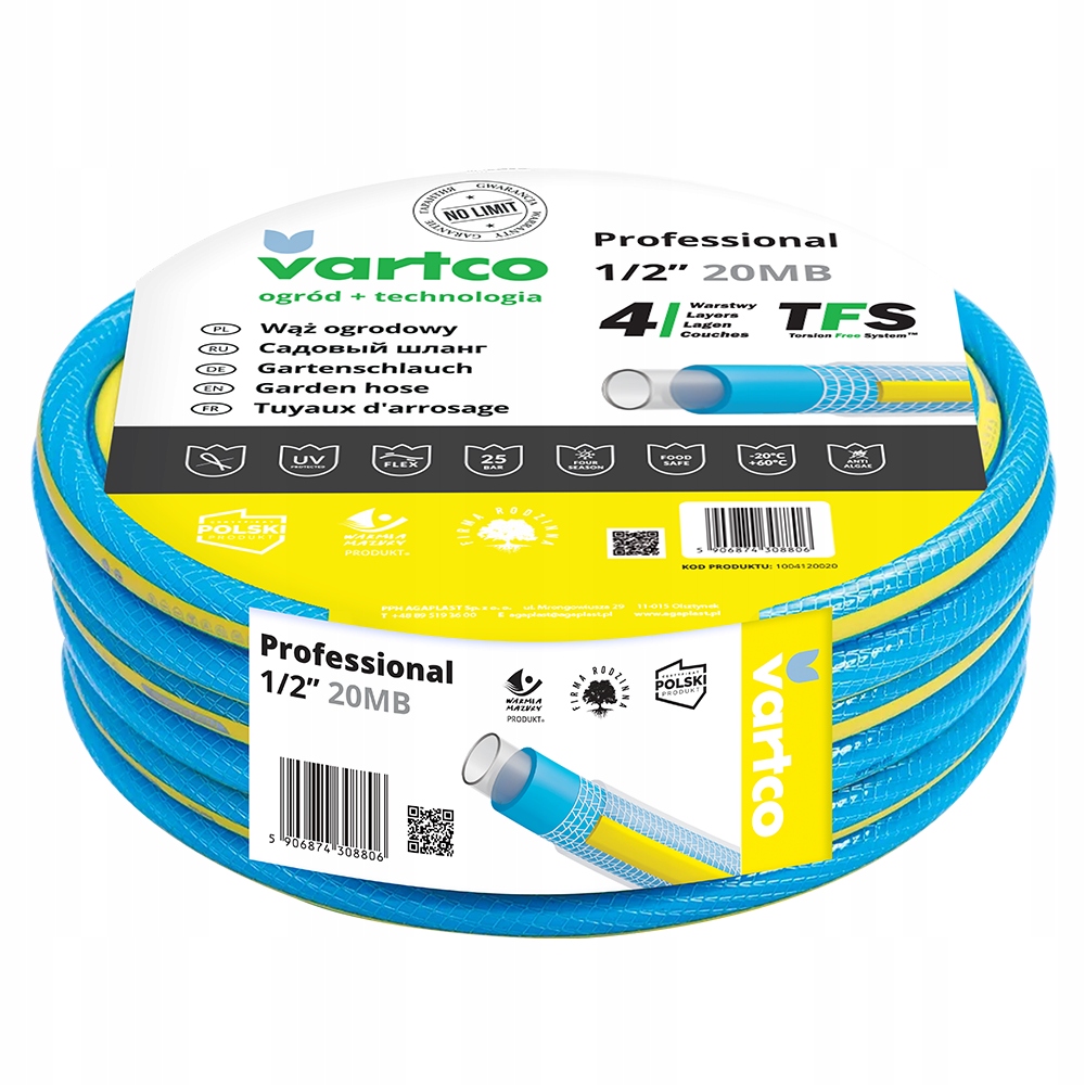 Wąż ogrodowy 1/2" 50m Vartco