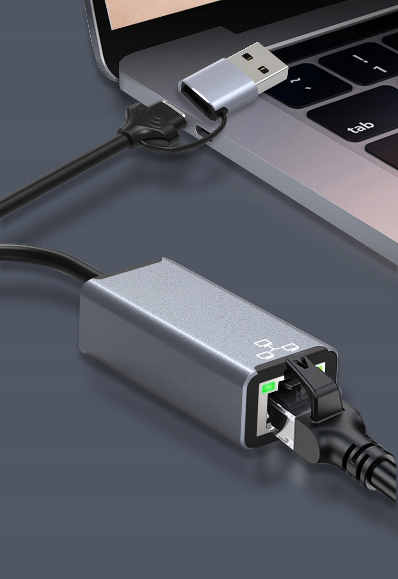 KARTA SIECIOWA USB 3.0 GIGABIT LAN 1000 Mb RJ45 Stan opakowania oryginalne