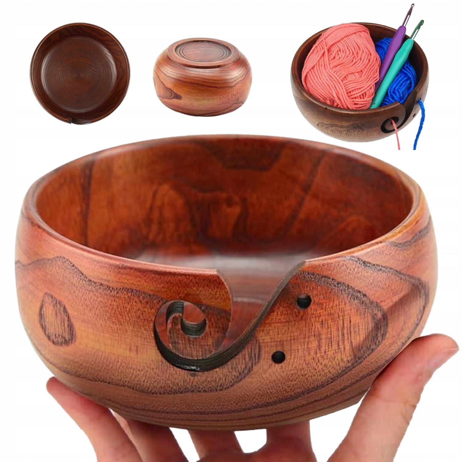 Miska Mísa Na Přízi Dřevěná Vlna Na Háčkování Pletení