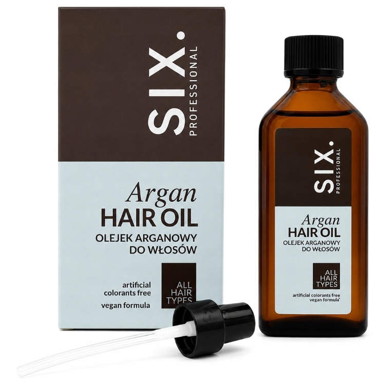 Six Arganový Olej – Profesionální Arganový Olej Pro Péči O Vlasy 100 ML