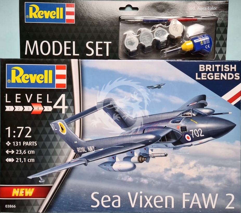 Sea Vixen Faw 2 barvy a lepidlo Revell 63866 měřítko 1/72