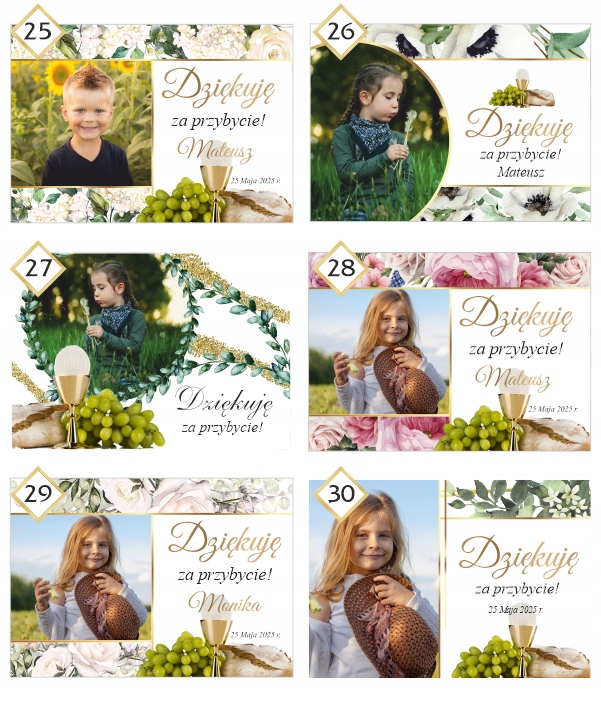 Magnesy Komunijne Komunia podziękowanie Pierwsza Komunia Święta prezent Stan opakowania oryginalne