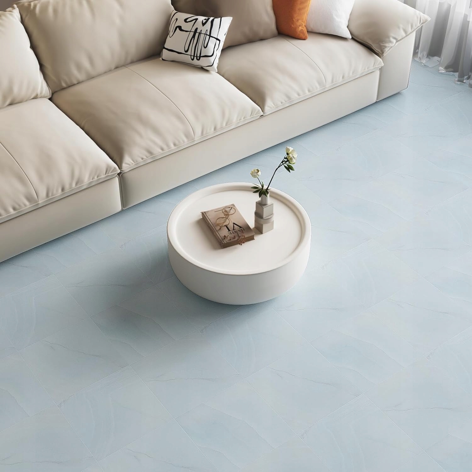 Vinylové dlaždice Samolepící panely 10 Kusů 30x30 cm Bílý mramor 0,9 m²