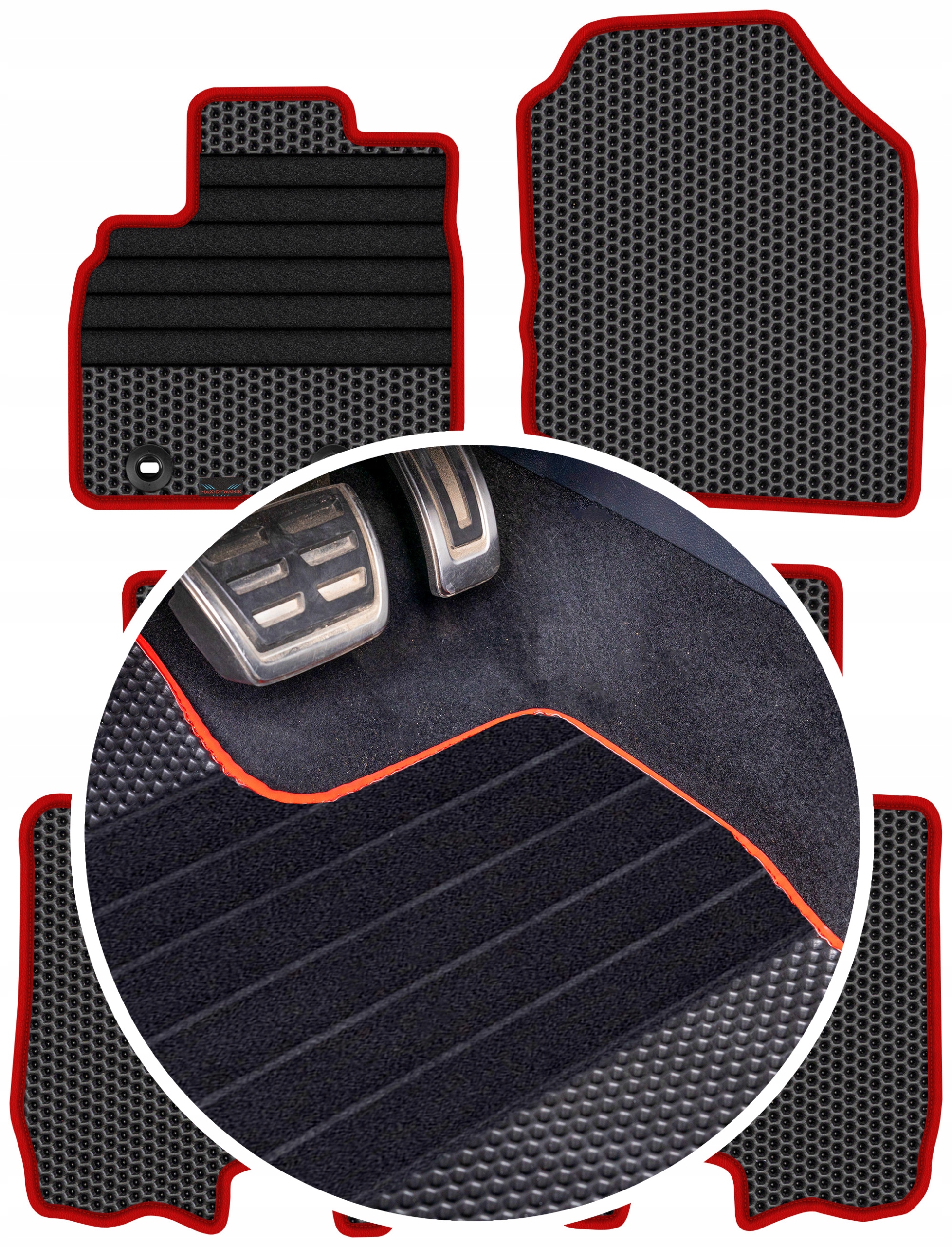 Honda Jazz II 2008-2013 Gumové rohože Eva Eternity Plastry Medu