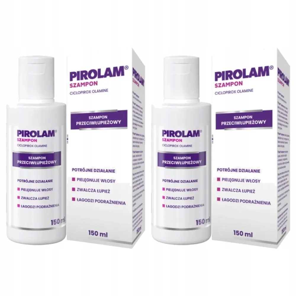2x Pirolam, szampon przeciwłupieżowy z cyklopiroksolaminą, 150 ml
