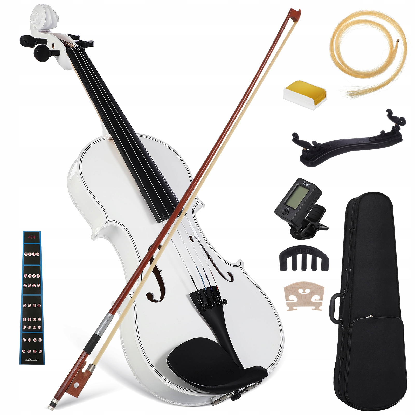 ZESTAW STARTOWY SKRZYPIEC 4/4 IDEALNY DLA DOROSŁYCH I POCZĄTKUJĄCYCH STUDENTÓW