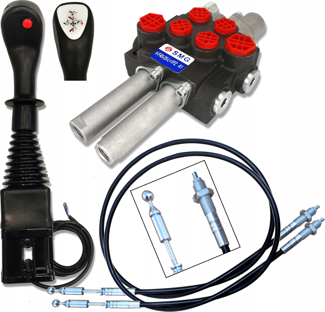 ROZDZIELACZ 40L + JOYSTICK ZESTAW DO TURA 2 SEKCJE Numer katalogowy części 8465.1P.2X2MMNFT