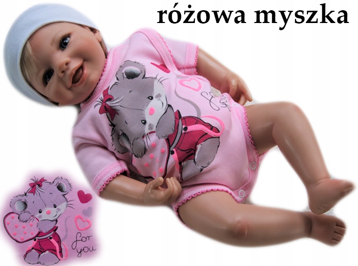 

Body kopertowe pajacyk krótki rękaw 56 z nadrukiem