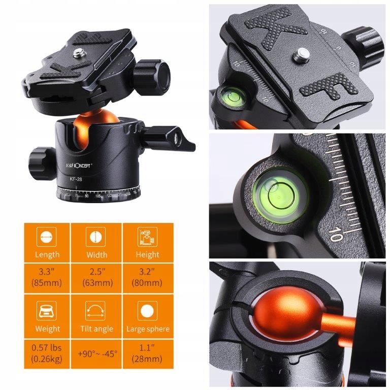 TRIPOD/STATYW K&F ALU/MAG 172CM NOWOŚĆ SA254M2 Kod producenta KF09.089V1