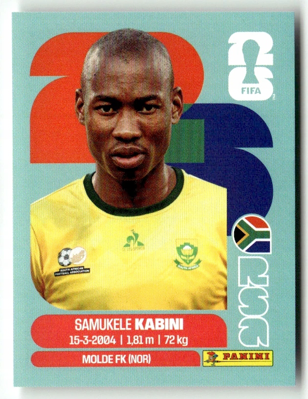 Naklejka Fifa World Cup 2026 Rsa 5 Samukele Kabini Rpa